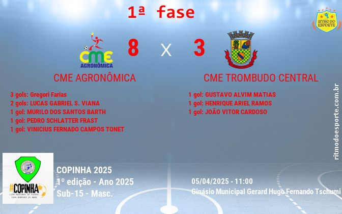 Resultado da partida
